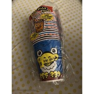 2005 Hefty Zoo Pals Cups Unopened 8 Ounce NOS 18 Piece Package Animals Cold Lids
